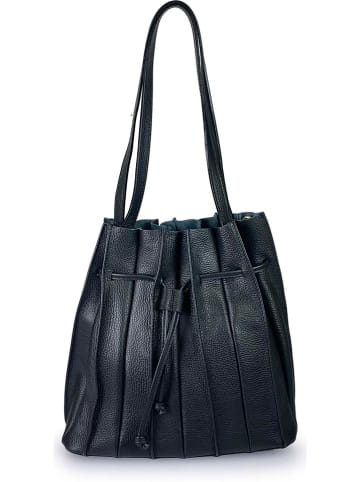 Florence Bags Skórzana torebka "Estrella" w kolorze czarnym - 30 x 25 x 13 cm