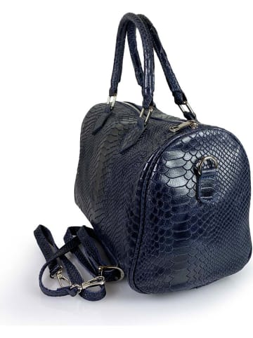 Florence Bags Skórzana torebka w kolorze granatowym - 30 x 22 x 17 cm