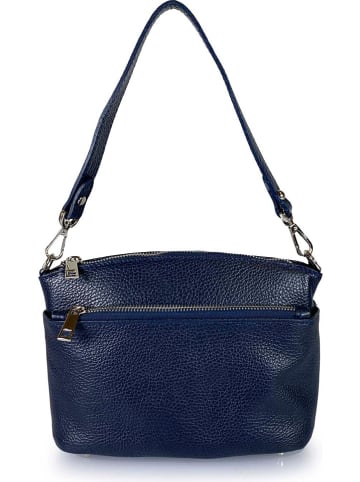 Florence Bags Leren schoudertas "Gioa" donkerblauw - (B)24 x (H)16 x (D)6 cm