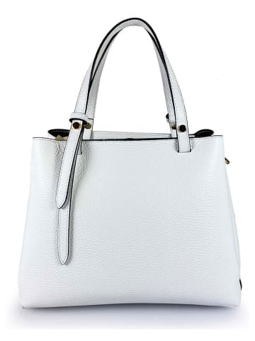 Florence Bags Leder-Henkeltasche "Bea" in Weiß - (B)25 x (H)19 x (T)11 cm