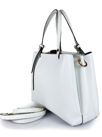 Florence Bags Leder-Henkeltasche "Bea" in Weiß - (B)25 x (H)19 x (T)11 cm