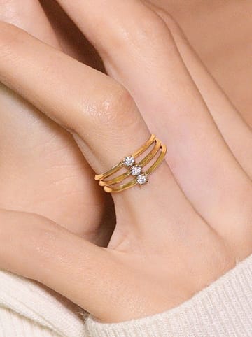 OR ÉCLAT Gold-Ring "Dulce" mit Edelsteinen
