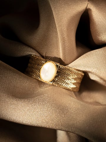 L instant d Or Złoty pierścionek "Nacre flamboyant"