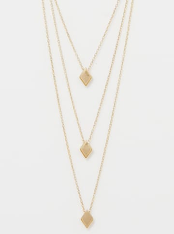 L instant d Or Gold-Halskette "Losange" mit Schmuckelementen - (L)42 cm