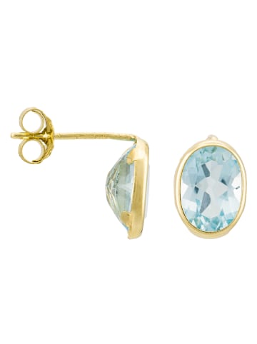 L instant d Or Gold-Ohrstecker "Rond de Topaze" mit Topas