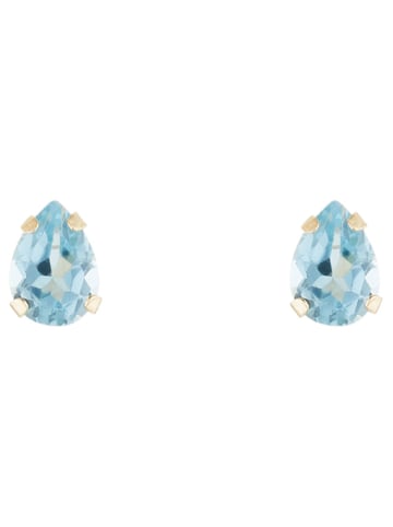 L instant d Or Gold-Ohrstecker "Duo Citrine et Topaze" mit Edelsteinen