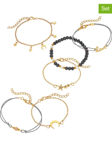 Steel_Art 6-delige set: armbanden met sierelementen
