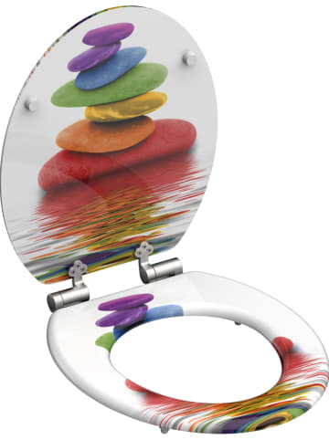 Schütte Toiletbril met softclose "Colorful stones" meerkleurig