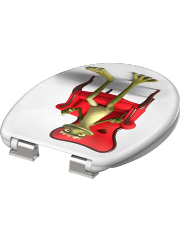Schütte WC-Sitz mit Absenkautomatik "Frog king" in Rot/ Grün