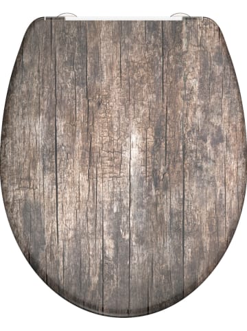 Schütte WC-Sitz mit Absenkautomatik "Old wood" in Braun