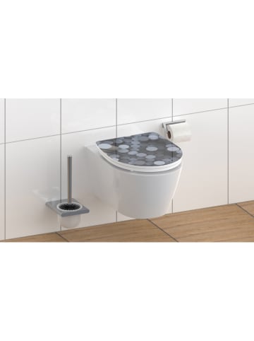 Schütte WC-Sitz mit Absenkautomatik "Round dips" in Grau