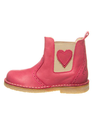 POM POM Leder-Chelsea-Boots in Pink