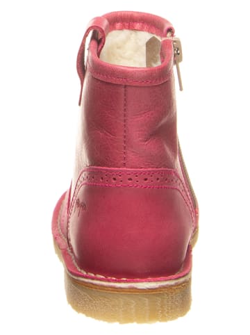 POM POM Leder-Boots in Pink