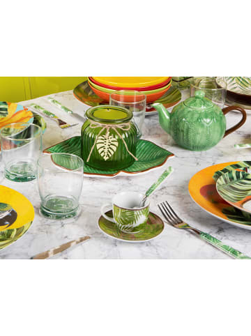 Trendy Kitchen by EXCÉLSA Talerze (6 szt.) "Foliage" w kolorze zielonym do serwowania - dł. 27 cm