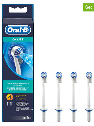 Oral-B 4er-Set: Aufsteckdüsen "OxyJet Ersatzdüsen" in Weiß