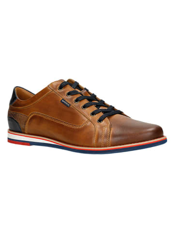 Wojas Leren veterschoenen lichtbruin