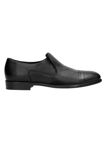 Wojas Leren mocassins zwart
