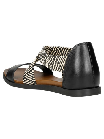 Wojas Leren sandalen zwart/wit