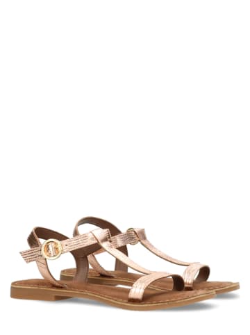 Mexx Leder-Sandalen "Gabiano" in Roségold