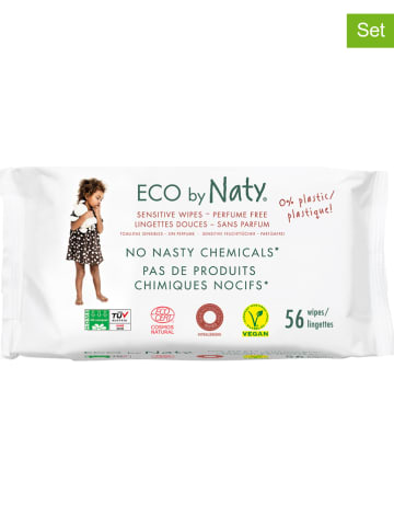 Naty 12-delige set: vochtige doekjes "Sensitive Fragrance free" - 12x 56 stuks