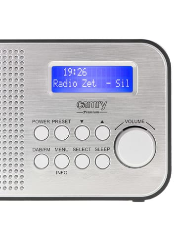 Adler DAB/ FM-radio chroomkleurig - (B)44 x (H)17 x (D)11 cm