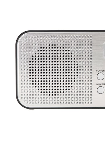 Adler DAB/ FM-radio chroomkleurig - (B)44 x (H)17 x (D)11 cm