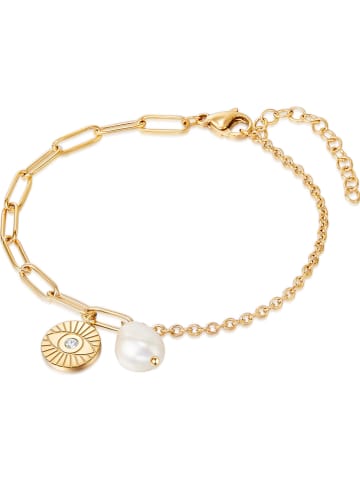 Yamato Pearls Vergold. Armkette mit Perle und Anhänger
