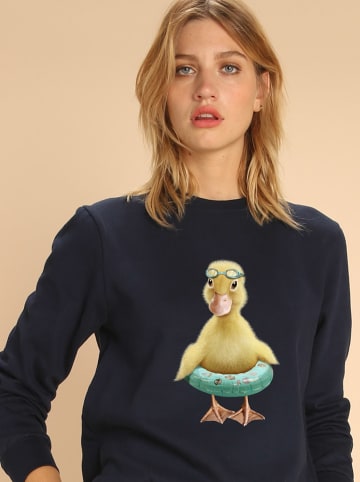 WOOOP Sweatshirt "Duck" in Dunkelblau