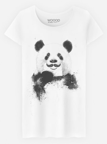 WOOOP Koszulka "Funny Panda" w kolorze białym