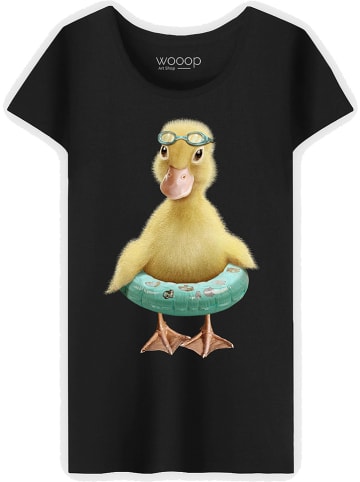 WOOOP Koszulka "Duck Bouee" w kolorze czarnym