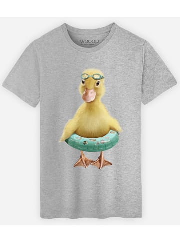 WOOOP Koszulka "Duck Bouee" w kolorze szarym