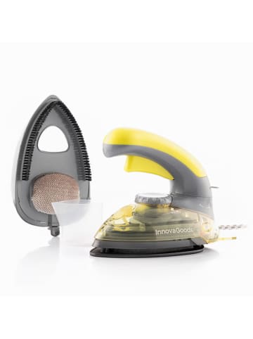 InnovaGoods Mini żelazko 2w1 "Veliron" w kolorze szaro-żółtym
