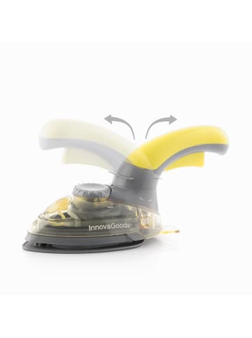 InnovaGoods Mini żelazko 2w1 "Veliron" w kolorze szaro-żółtym
