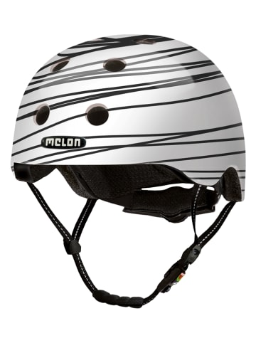 Melon Helmets Fahrradhelm "Scribble" in Weiß/ Schwarz