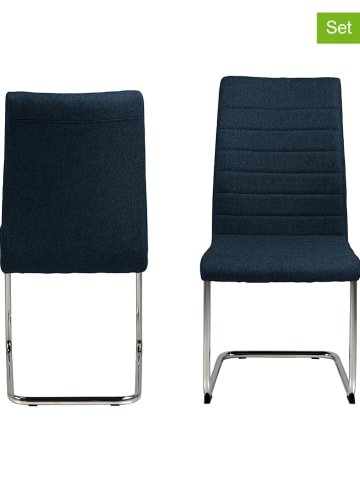 AC Design Krzesła (2 szt.) "Gudrun" w kolorze granatowym - 47,5 x 95,5 x 63,5 cm