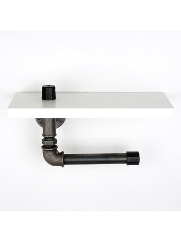 Magenta Home Uchwyt w kolorze biało-czarnym na papier toaletowy - 30 x 23 x 12 cm
