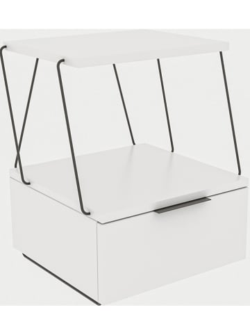 Scandinavia Concept Stolik nocny "Tekoba" w kolorze białym - 42 x 52 x 41 cm