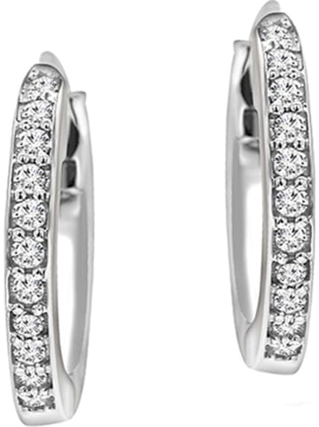 Diamant Vendôme Witgouden creolen met diamanten