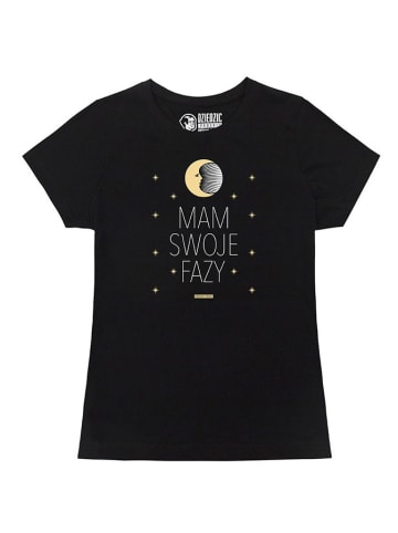 Dziedzic Pruski T-shirt "Mam swoje fazy" w kolorze czarnym