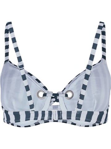 Skiny Biustonosz bikini w kolorze granatowo-białym