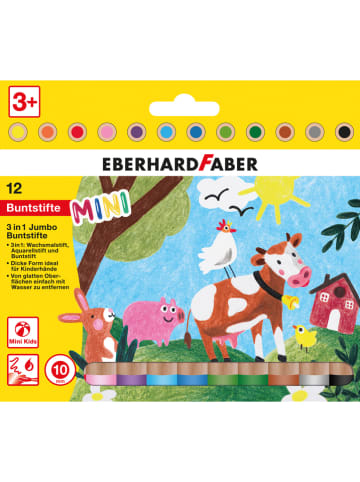 Eberhard Faber Kleurstiften "3 in 1 jumbo Mini" - 12 stuks