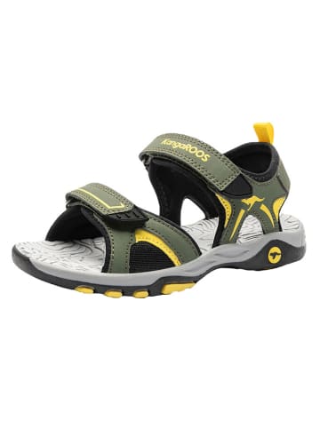 Kangaroos Sandały "K-Mont" w kolorze oliwkowo-żółtym