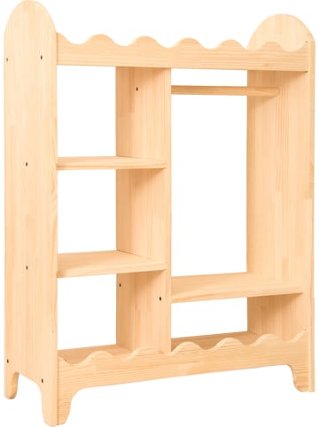 Folkifreckles Kleiderschrank in Natur - (B)75 x (H)100 x (T)30 cm