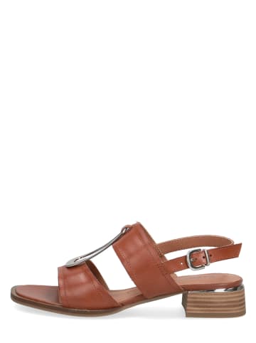 Caprice Leder-Sandaletten "Malta" in Hellbraun