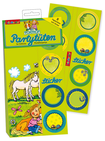 Lutz Mauder Partytüten "Pony" in Grün - 8 Stück