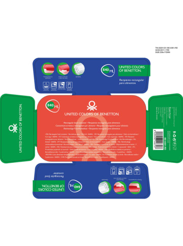 Benetton Pojemnik w kolorze czerwonym - 840 ml