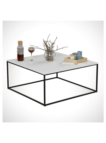 Evila Salontafel "Poly" wit - (B)75 x (H)43 x (D)75 cm