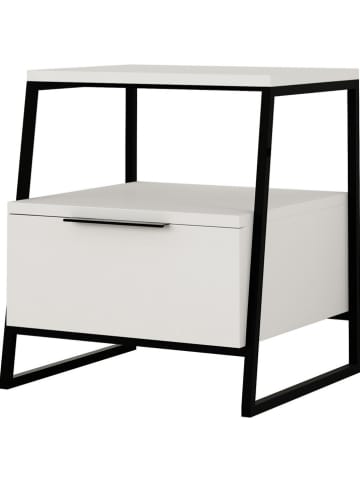 Scandinavia Concept Nachttisch "Pal" in Weiß - (B)45 x (H)50 x (T)40 cm