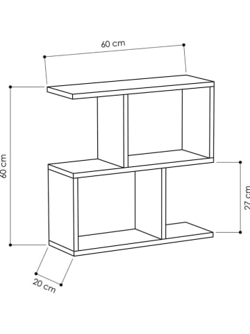 Scandinavia Concept Beistelltisch "Mania" in Eiche- (B)60 x (H)60 x (T)20 cm
