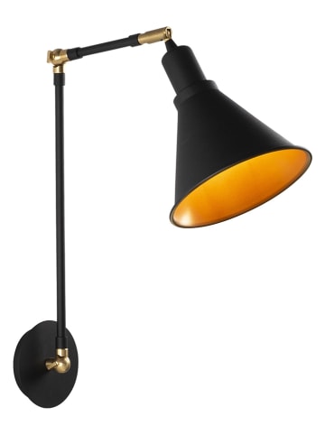 Opviq Wandlamp "Berceste" zwart/goudkleurig - (B)20 x (H)56 cm